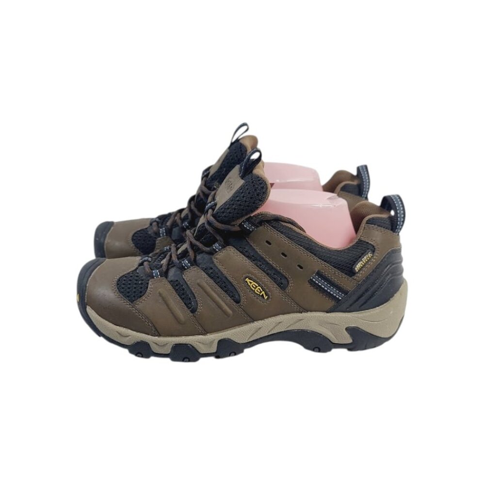 Keen Men's Black Brown Koven 1013271 Leather WP Trail Hiking Shoes Size US 9